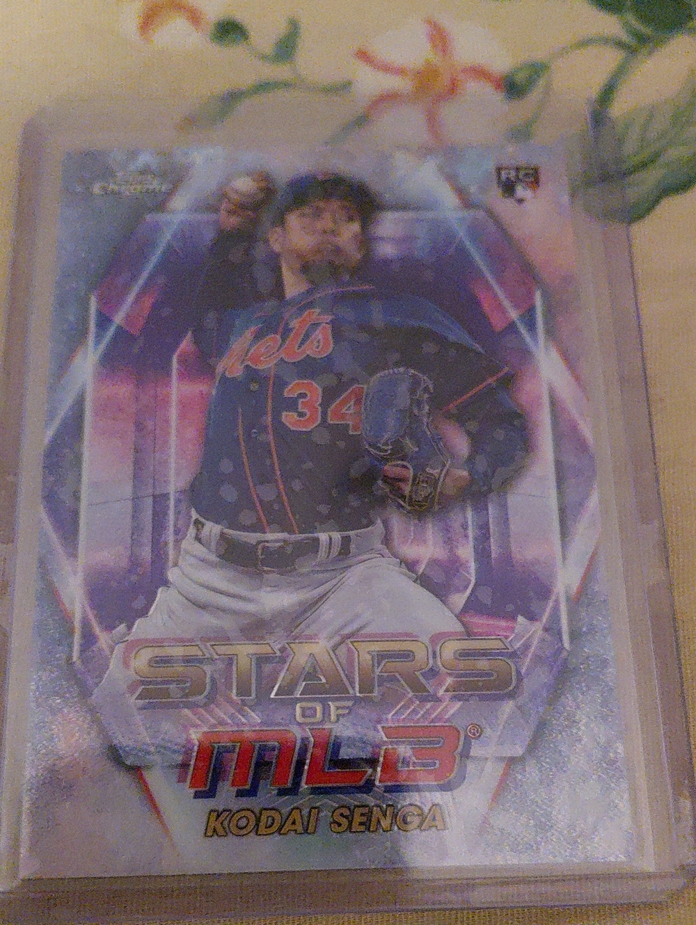 Kodai Senga 'Stars of MLB' Baseball Card - Purple/Pink Design